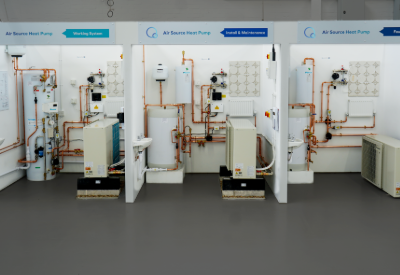 Air source heat pump workshops at Green Technology Hub at Leicester College's Freemen’s Park Campus